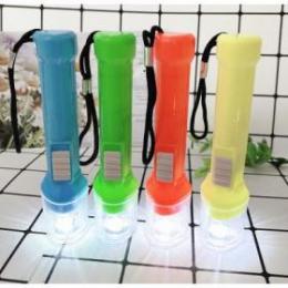 570长柄彩色锥形手电筒  家用照明手电 一元两元店货源批发