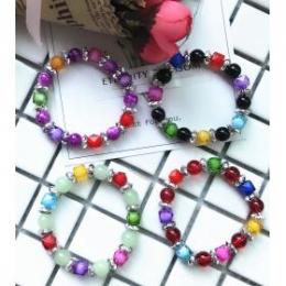 小圆珠水晶手链  女士手链  时尚手链 义乌地摊一元店货源批发