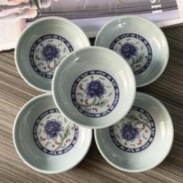 一元店青花醋碟 仿瓷密胺餐碟 小菜碟 1元店2元店货源批发